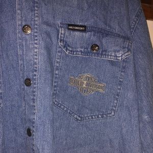 Harley-Davidson Shirts - men’s harley davidson denim button-up Harley-Davidson Shirts - men’s harley davidson denim button-up